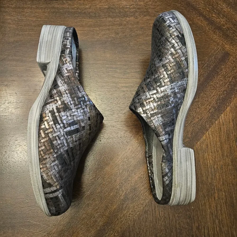 NAOT Lodos Slide Mule Women's Size 38/‎ US 7-7.5 Mixed Metallic Leather Slip On